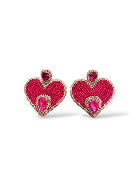 Magenta Shiny Earrings