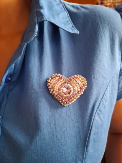 Purple Heart Brooche