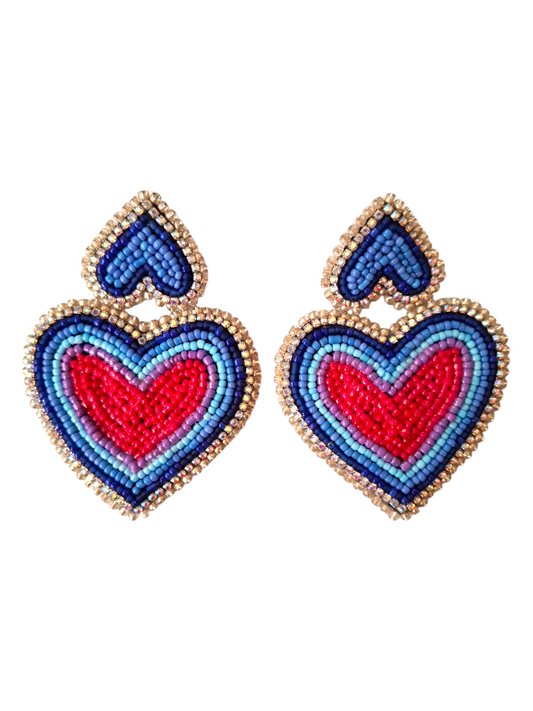 Watercolor Hearts Earrings