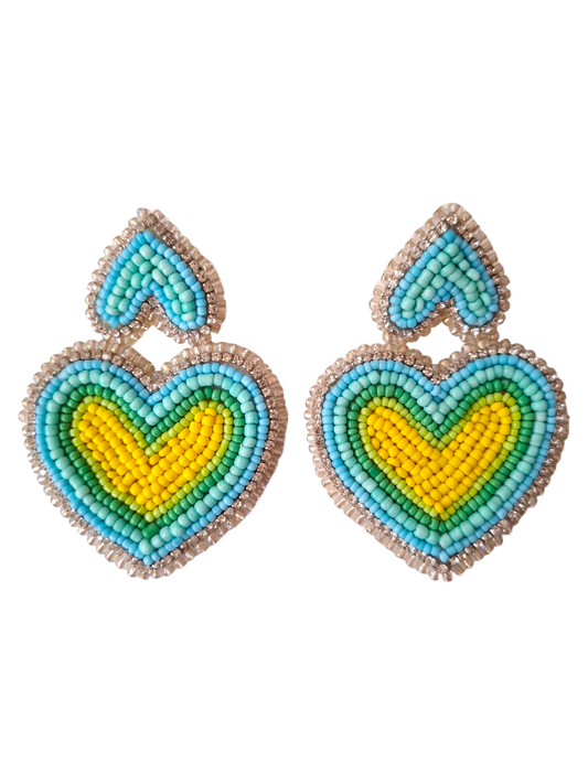 Pendientes Corazones de Acuarela