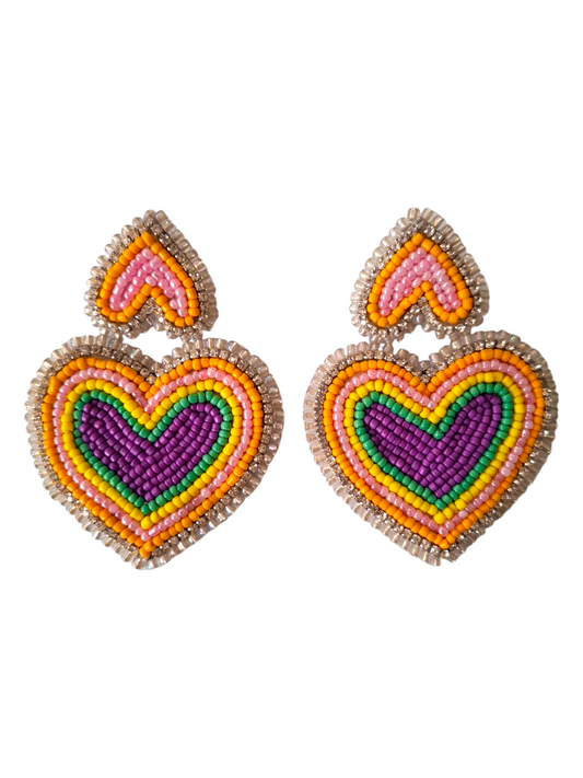 Watercolor Hearts Earrings