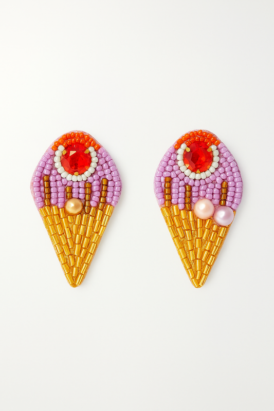 Pendientes de conos de helado